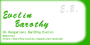 evelin barothy business card