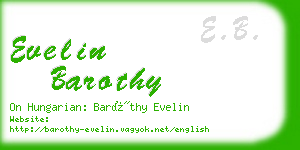 evelin barothy business card